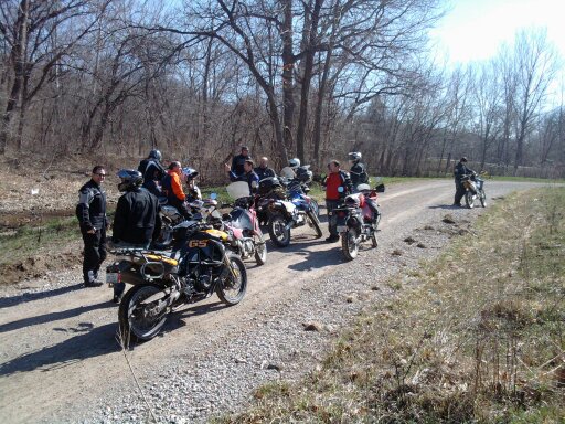 Short break after one of the water crossings.